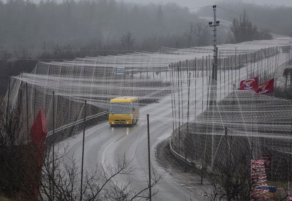 Aramid anti-drone net covering critical infrastructure